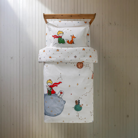 Küçük Prens ve Tilki Desenli %100 Pamuk 160x220 Çocuk Tek Kişilik Nevresim Takımı