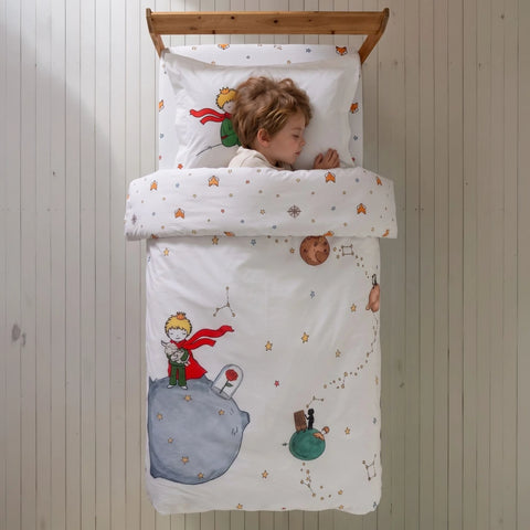Küçük Prens ve Tilki Desenli %100 Pamuk 160x220 Çocuk Tek Kişilik Nevresim Takımı
