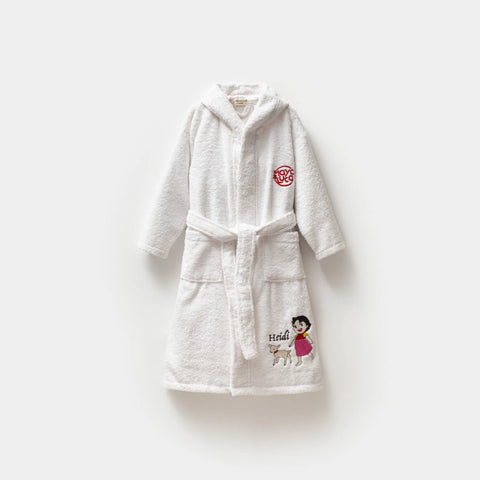 Heidi Nakışlı Pamuk Kız Çocuk Bornoz