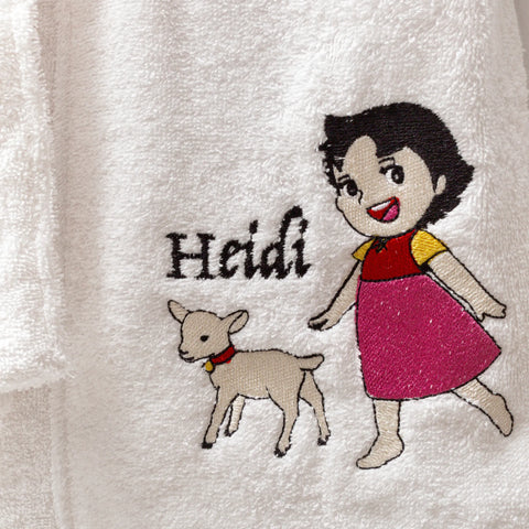 Heidi Nakışlı Pamuk Kız Çocuk Bornoz