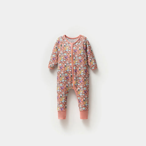 Alice Desenli Pembe Kız Bebek Uyku Tulumu