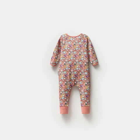 Alice Desenli Pembe Kız Bebek Uyku Tulumu