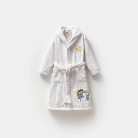 Alice Nakışlı  Pamuk Kız Çocuk Bornoz