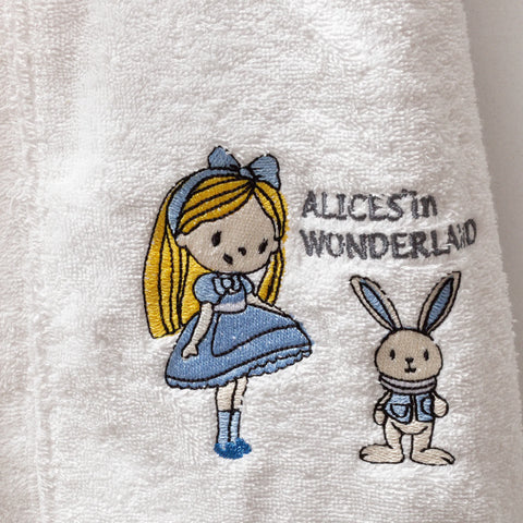 Alice Nakışlı  Pamuk Kız Çocuk Bornoz