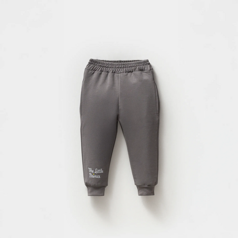 Küçük Prens Desenli Gri Pamuk Erkek Çocuk Sweatshirt Takım