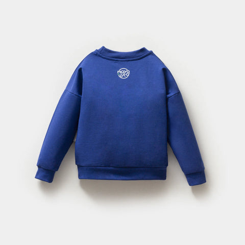 Küçük Prens Desenli Saks Mavi Pamuk Erkek Çocuk Sweatshirt Takım