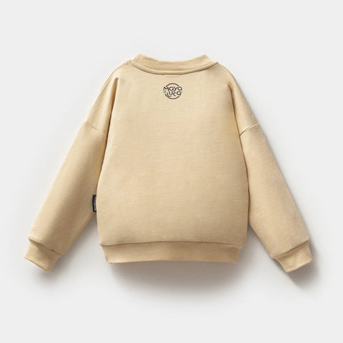 Alice Desenli Bej Pamuk Kız Çocuk Sweatshirt Takım