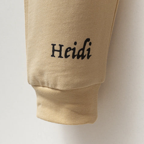 Heidi Desenli Bej Pamuk Kız Çocuk Sweatshirt Takım