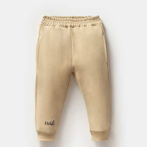 Heidi Desenli Bej Pamuk Kız Çocuk Sweatshirt Takım