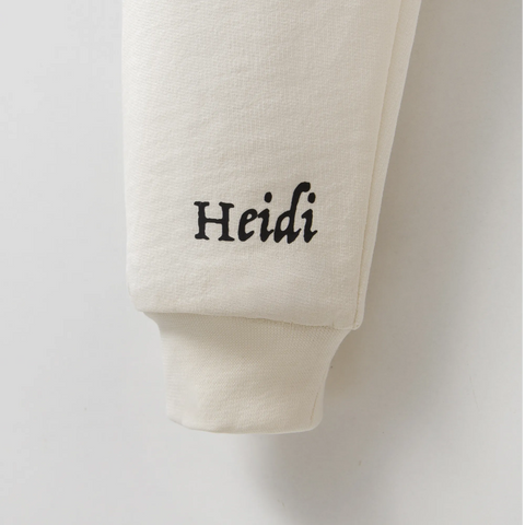 Heidi Desenli Krem Pamuk Kız Çocuk Sweatshirt Takım