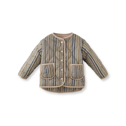 Çizgili Kapitone Erkek Çocuk Mont